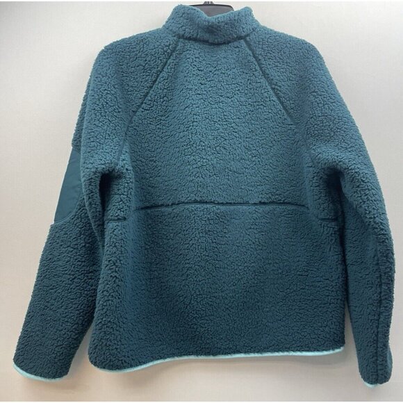 UNDER ARMOUR Women's Sherpa Fleece 1/4-Zip Teal Green Comfort Jacket Size Large - Picture 8 of 16